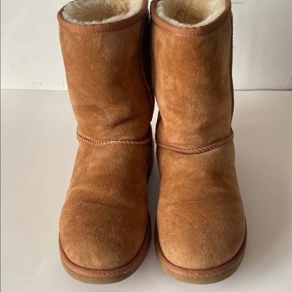 UGG Tan Ankle Booties with Suede Finish - Picture 1 of 7